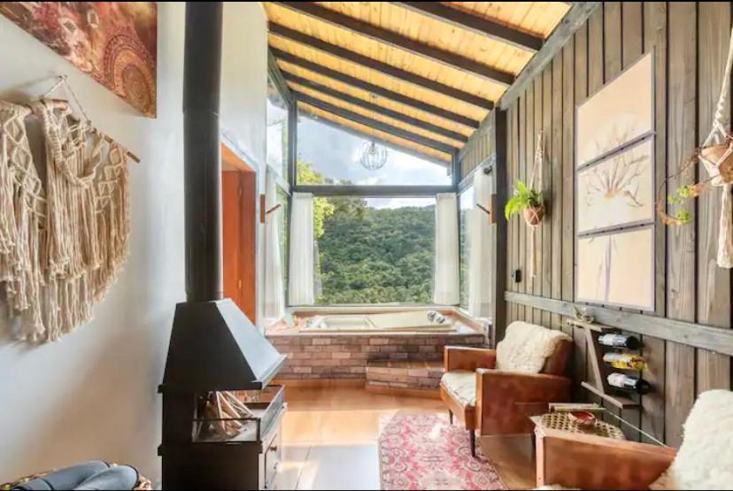 Cabana Sassafras Com Hidromassagem Alfredo Wagner Exterior foto