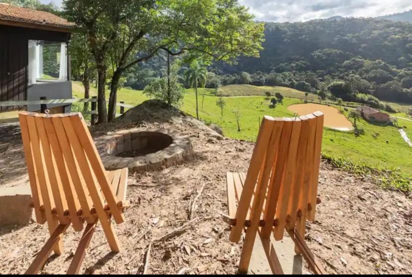 Cabana Sassafras Com Hidromassagem Alfredo Wagner Exterior foto